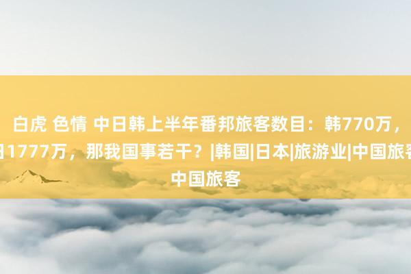 白虎 色情 中日韩上半年番邦旅客数目：韩770万，日1777万，那我国事若干？|韩国|日本|旅游业|中国旅客