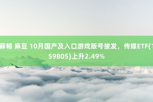 蘇暢 麻豆 10月国产及入口游戏版号披发，传媒ETF(159805)上升2.49%