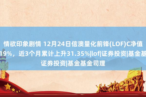 情欲印象剧情 12月24日信澳量化前锋(LOF)C净值增长1.19%，近3个月累计上升31.35%|lof|证券投资|基金基金司理